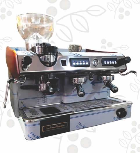 Máquina de Café Express/Capuchinera La SanGiorgio Maxi dos Grupos con Molino Incorporado