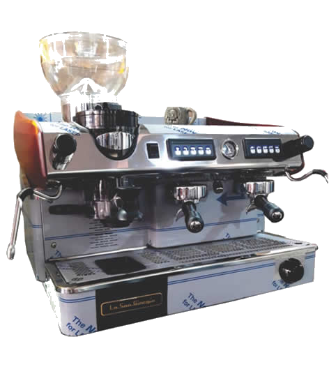 Máquina de Café Express/Capuchinera La SanGiorgio Maxi dos Grupos con Molino Incorporado